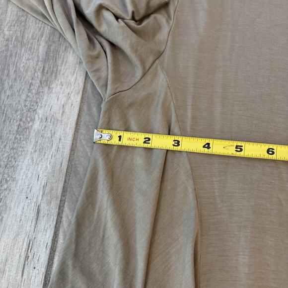 Bryn Walker Sz L Asymmetrical Swing Shirt Brown Long Sleeve Lagenlook Modal NWT - Picture 4 of 8